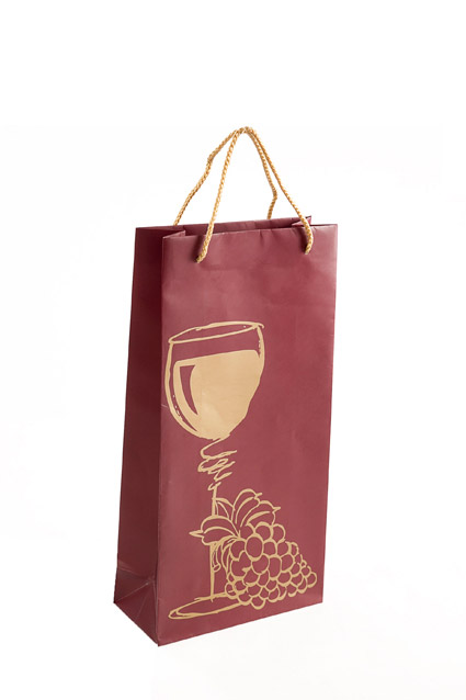 BORSE IN CARTA 2 BOTTIGLIE VINO E SPUMANTI